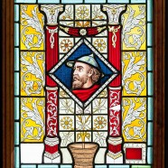 Painted stained glass window