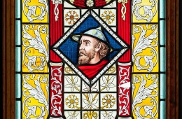 Painted stained glass window